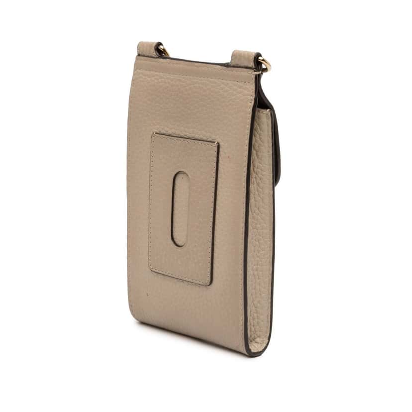 Mulberry Mini Grained Calfskin Antony Crossbody Beige Leather Very good condition - Back View