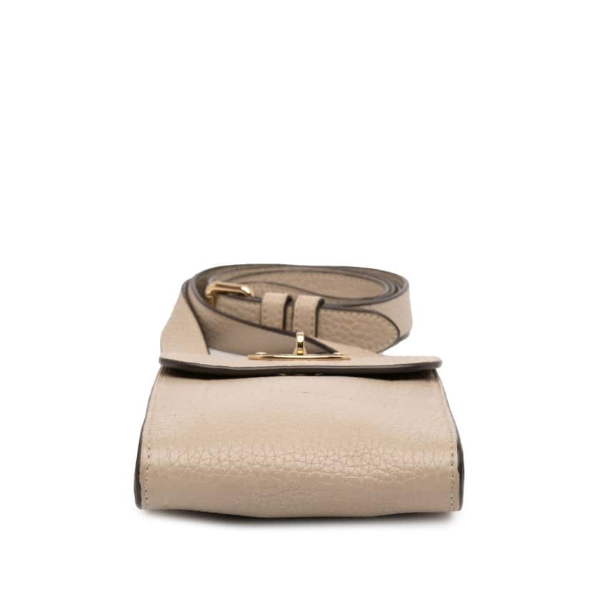 Mulberry Mini Grained Calfskin Antony Crossbody Beige Leather Very good condition - Inside View
