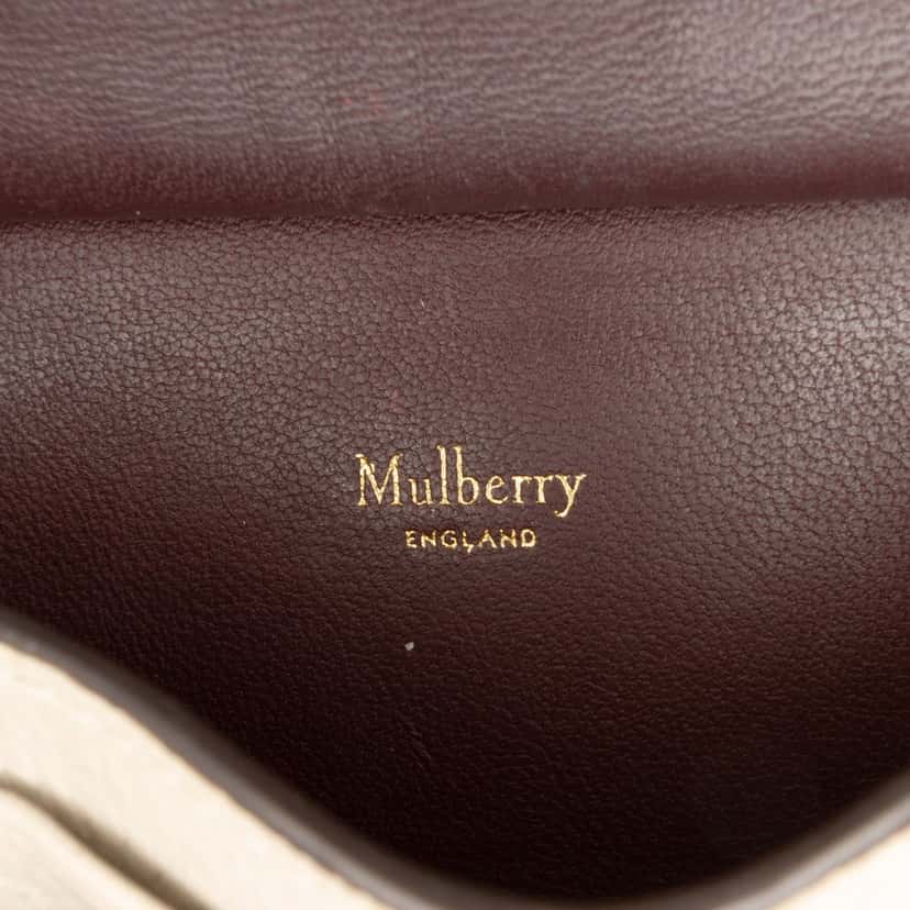 Mulberry Mini Grained Calfskin Antony Crossbody Beige Leather Very good condition - Box View