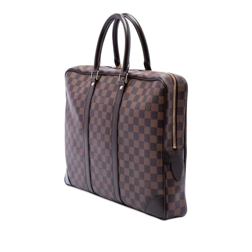 Louis Vuitton Damier Ebene Porte Documents Voyage PM Brown Very good condition - Back View