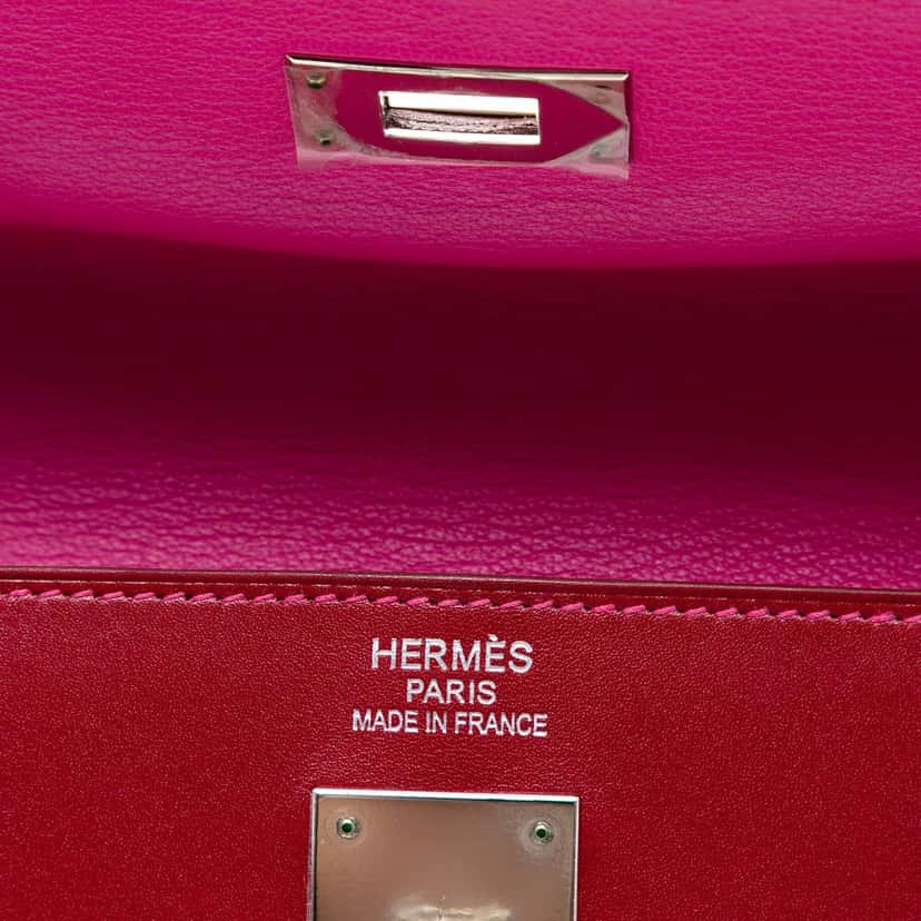 Hermès Box Calf Verso Kelly II Retourne 35 Red Leather Never worn, with tag - Box View