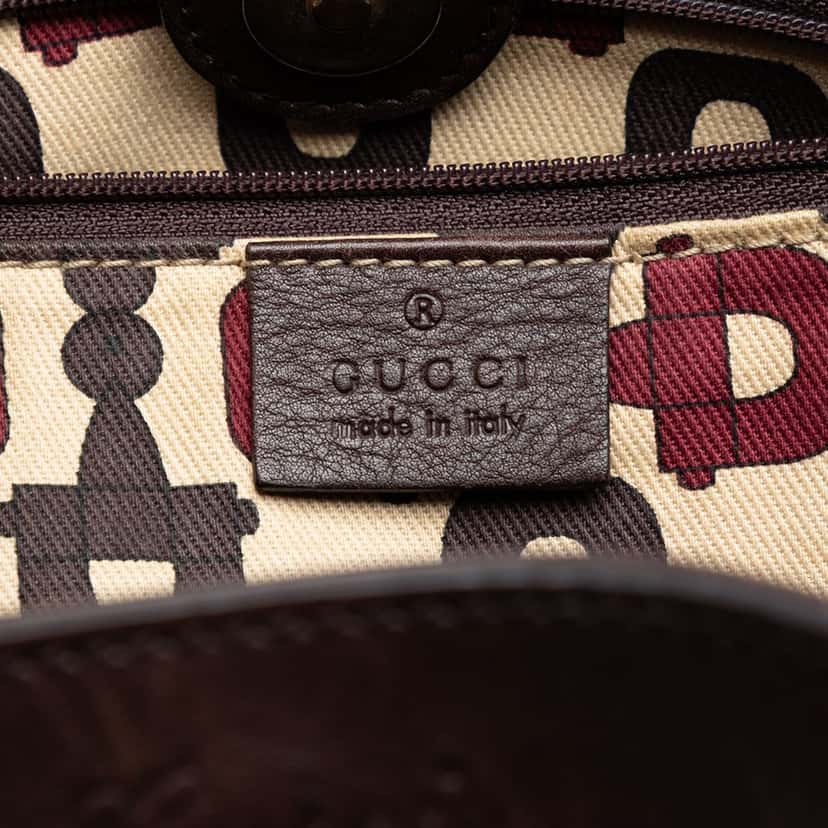 Gucci Guccissima Abbey D Ring Tote Brown Leather Very good condition - Box View