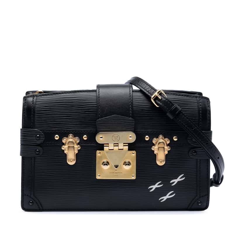 Louis Vuitton Epi Trunk Clutch Black Leather Very good condition - Front View
