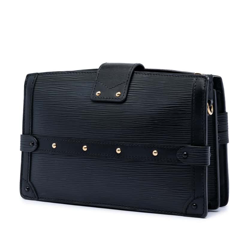 Louis Vuitton Epi Trunk Clutch Black Leather Very good condition - Back View