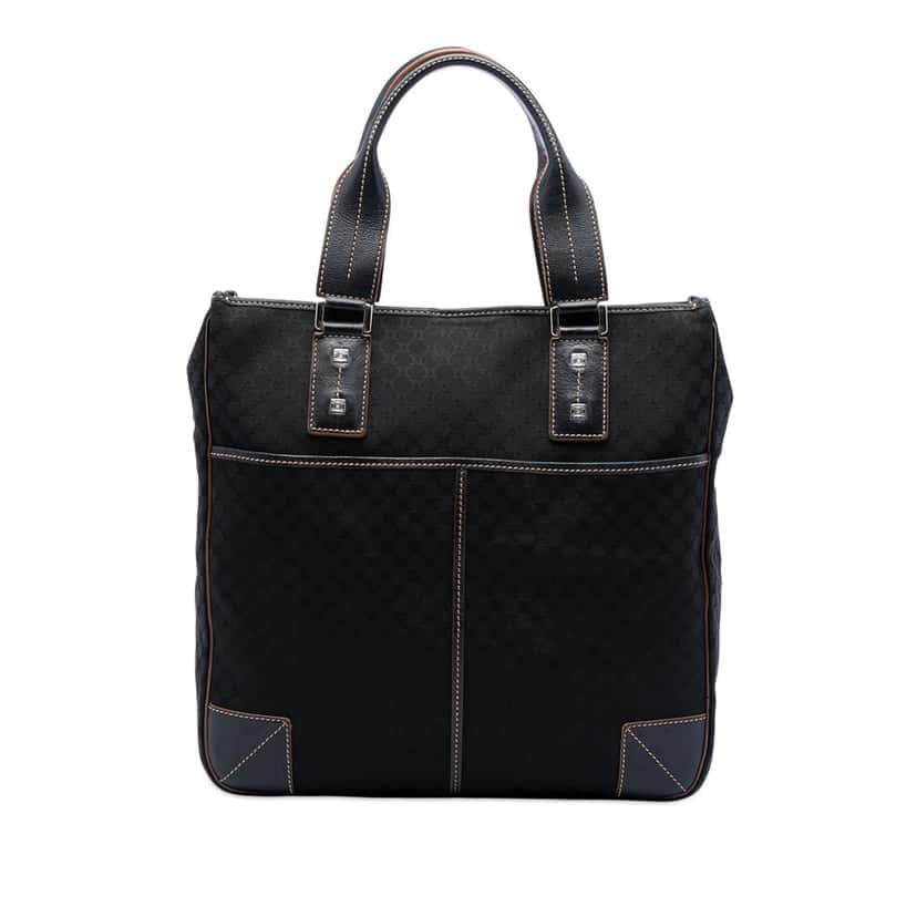 Celine Macadam Canvas Tote Black Very good condition - Front View