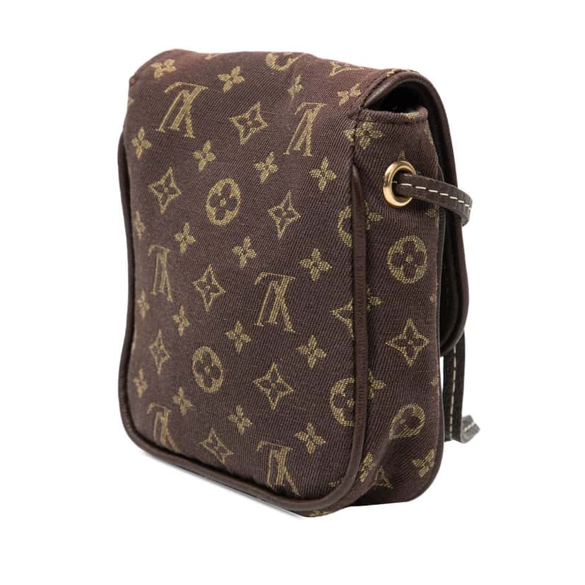 Louis Vuitton Monogram Mini Lin Pochette Cancun Brown Very good condition - Back View