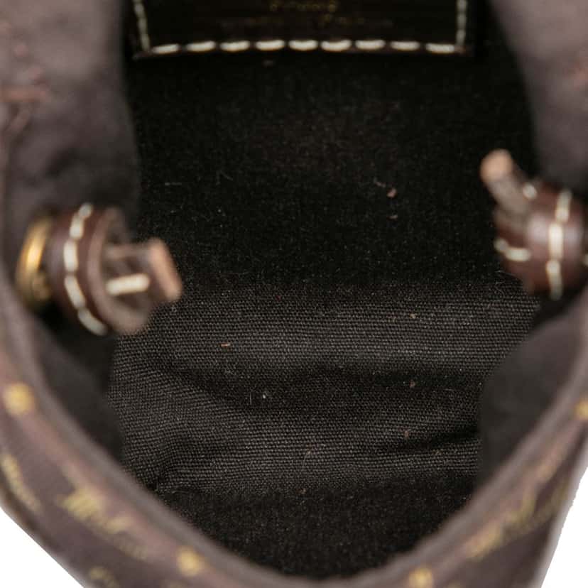 Louis Vuitton Monogram Mini Lin Pochette Cancun Brown Very good condition - Model View