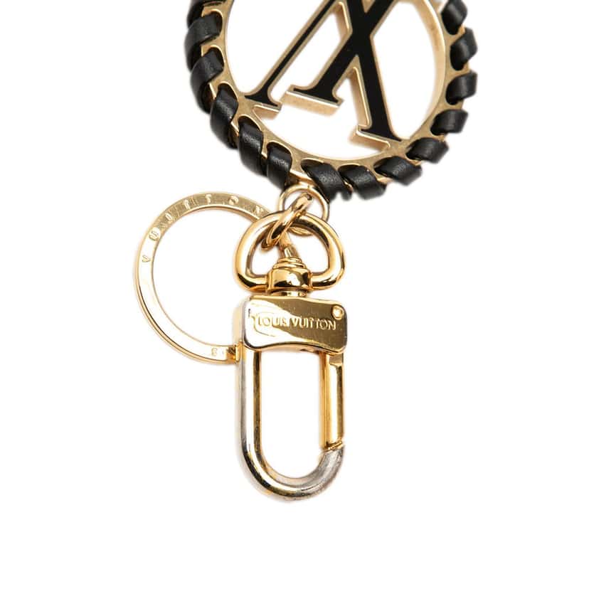 Louis Vuitton Gold Plated Lambskin and Enamel Very Bag Charm and Key Holder Gold Metal Very good condition - Box View