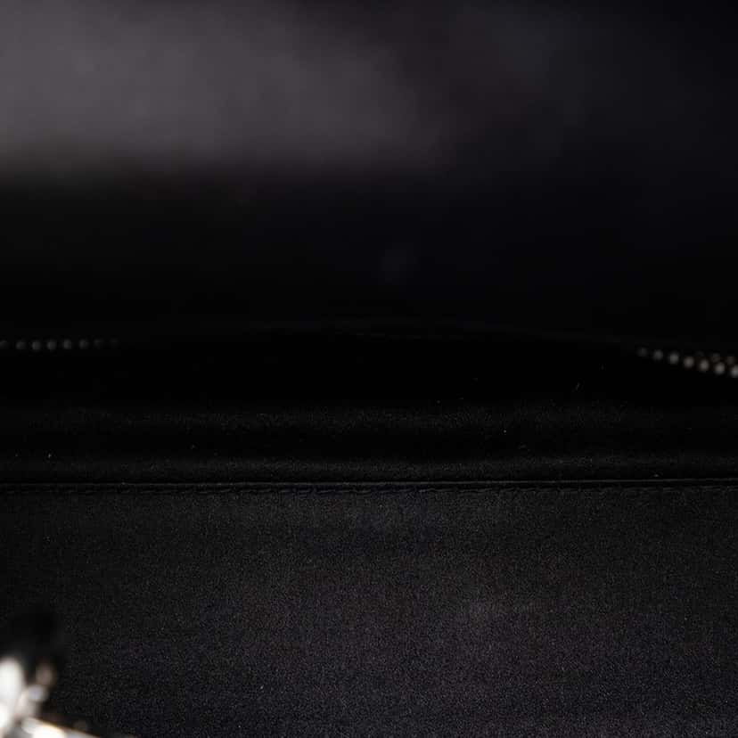 Dior Mini Satin Cannage Crystal Embellished Lady Dior Black Very good condition - Model View