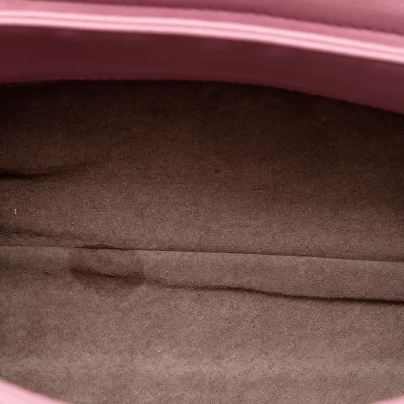 Bottega Veneta Small Nappa Intrecciato Olimpia Shoulder Bag Pink Leather Very good condition - Model View