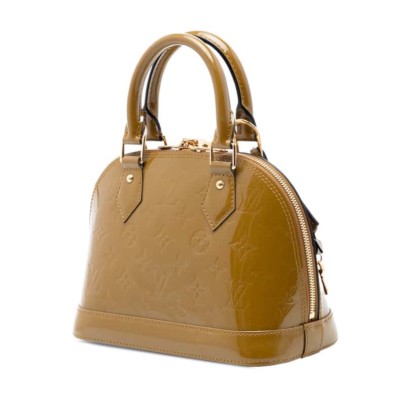 Louis Vuitton Monogram Vernis Alma BB Green Leather Very good condition - Back View