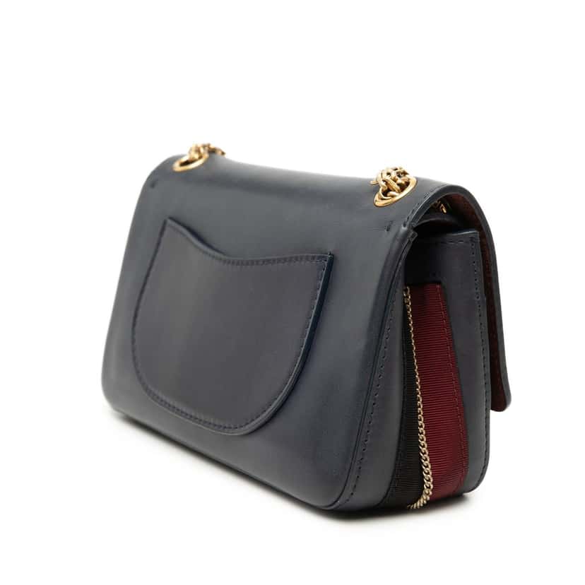 Chanel Calfskin Reissue 2.55 Medallion Nude Double Flap 225 Blue Leather Very good condition - Back View