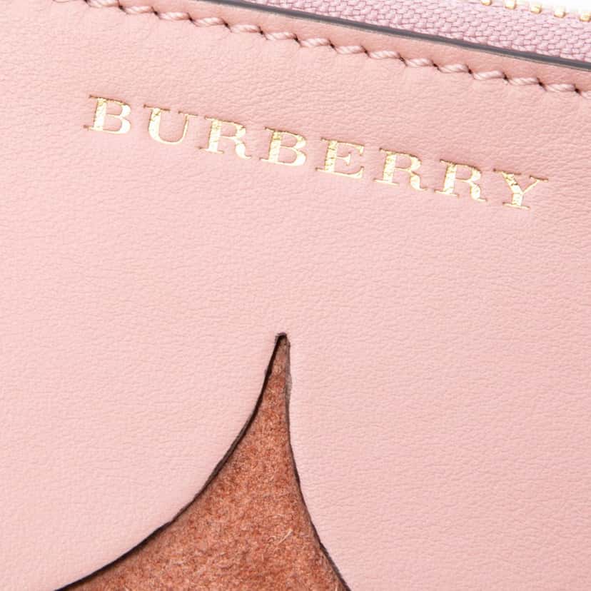 Burberry Scalloped Leather and Suede Peyton Crossbody Pink Leather Very good condition - Box View