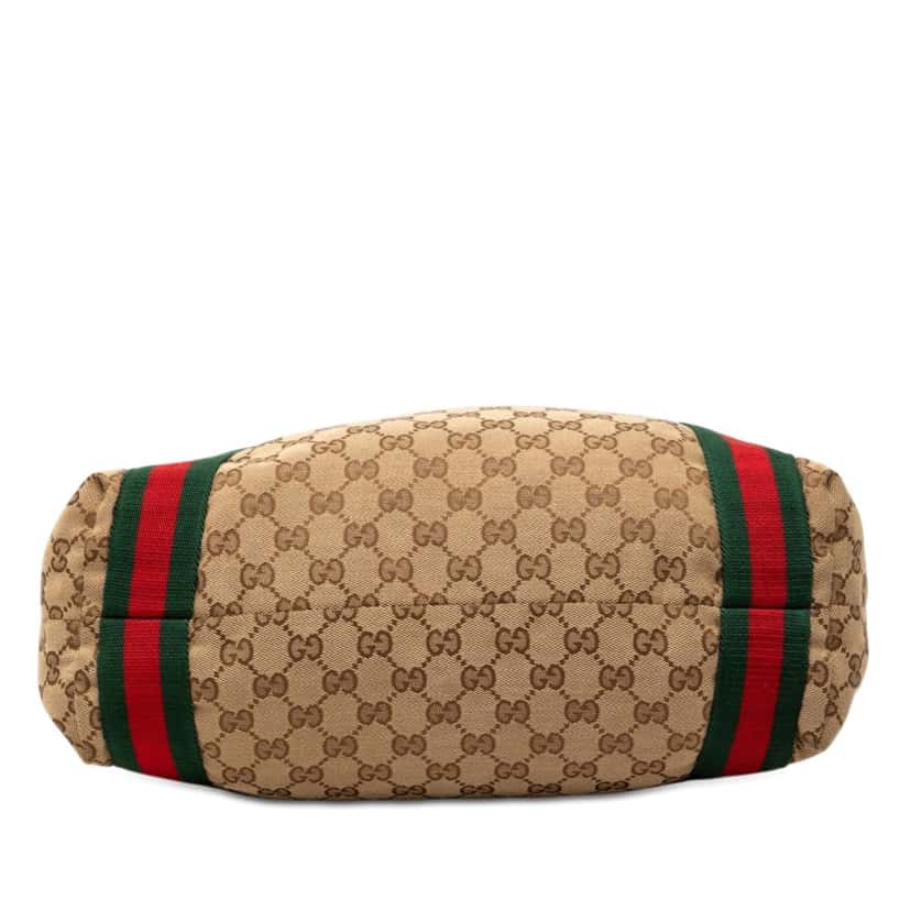 Gucci GG Canvas Web Tote Beige Very good condition - Inside View