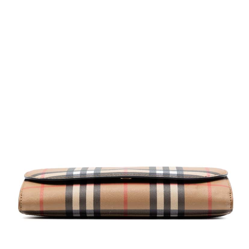 Burberry House Check Canvas Henley Wallet on Chain Beige Very good condition - Inside View