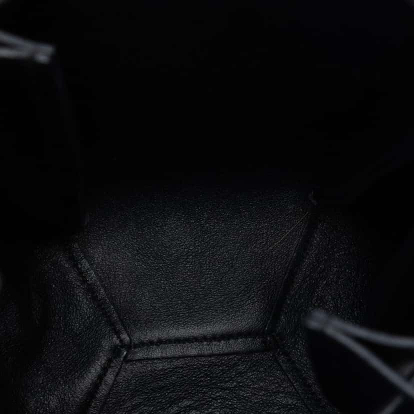 Saint Laurent Mini Leather Monogram Embellished Bourse Bucket Bag Black Leather Very good condition - Model View