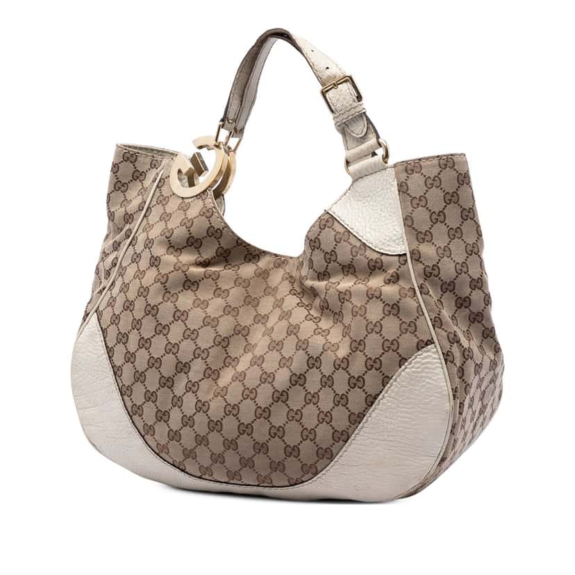 Gucci GG Canvas Charlotte Tote Beige Very good condition - Back View