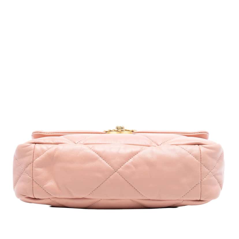 Chanel Medium Lambskin 19 Flap Pink Leather Very good condition - Inside View