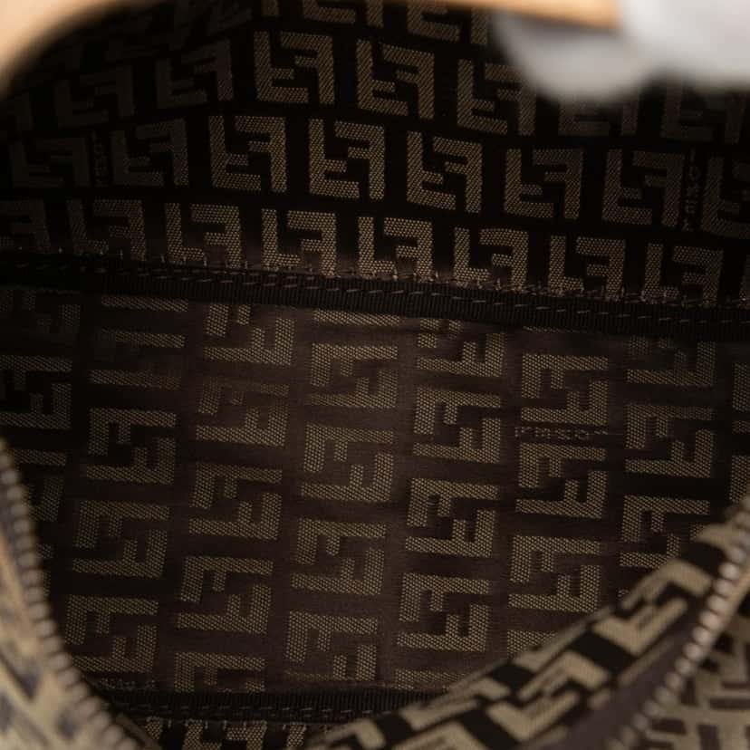 Fendi Zucchino Canvas Handbag Brown Very good condition - Model View