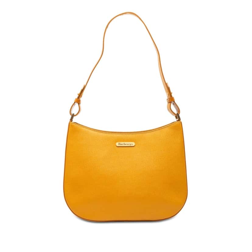 Burberry Leather Shoulder Bag Yellow Leather Very good condition - Front View