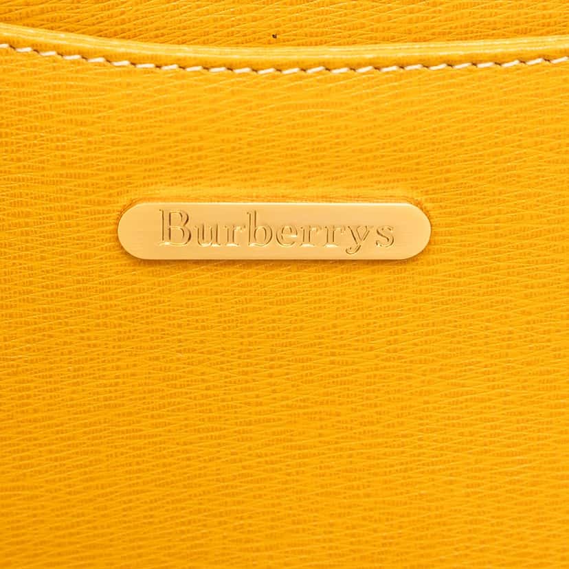 Burberry Leather Shoulder Bag Yellow Leather Very good condition - Box View