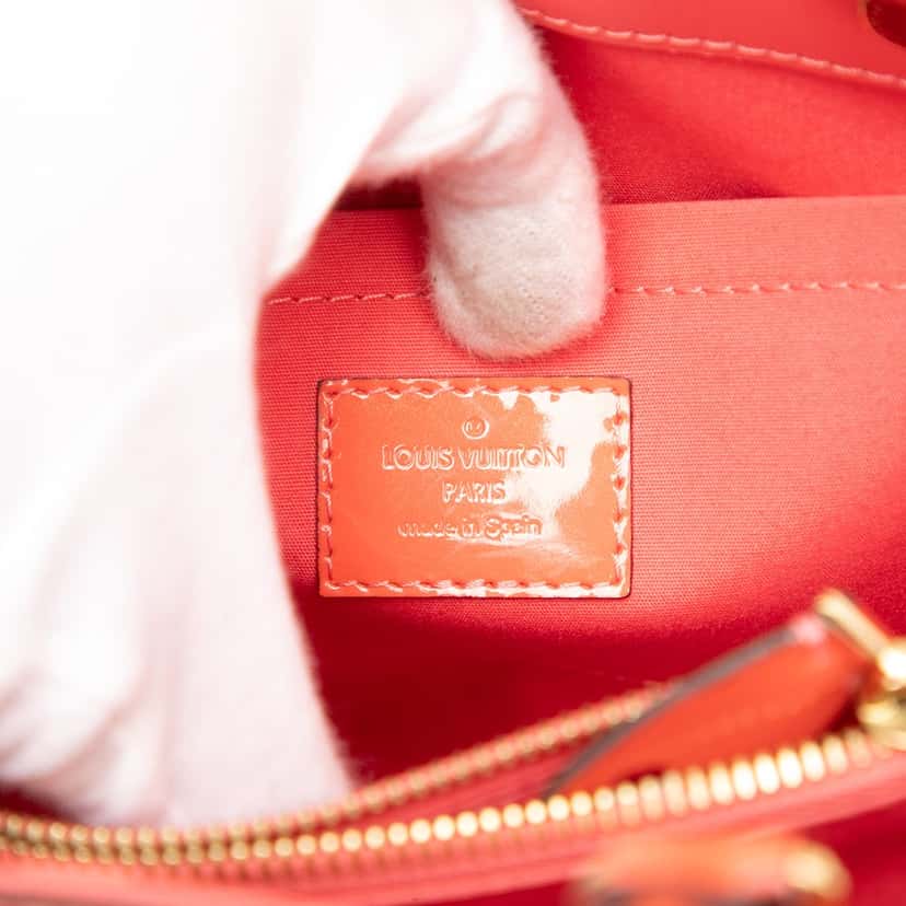 Louis Vuitton Monogram Vernis Montaigne BB Orange Leather Very good condition - Box View
