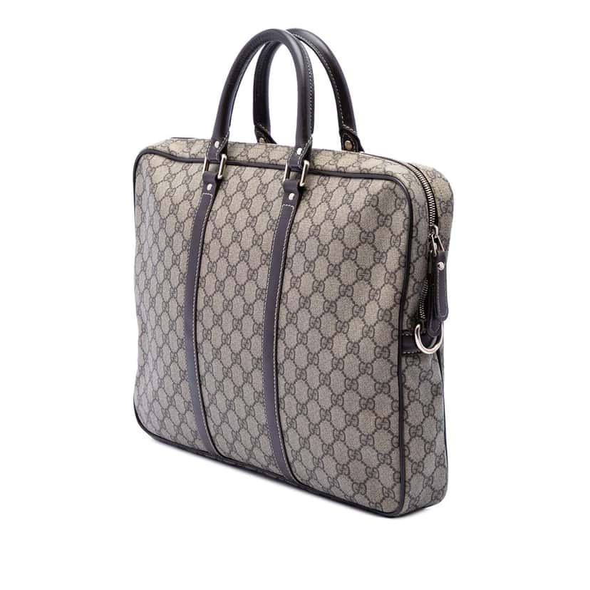 Gucci GG Supreme Business Bag Beige Very good condition - Back View