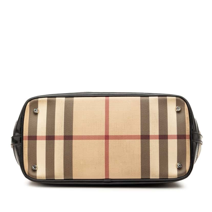 Burberry Supernova Check Coated Canvas Handbag Beige Good condition - Inside View