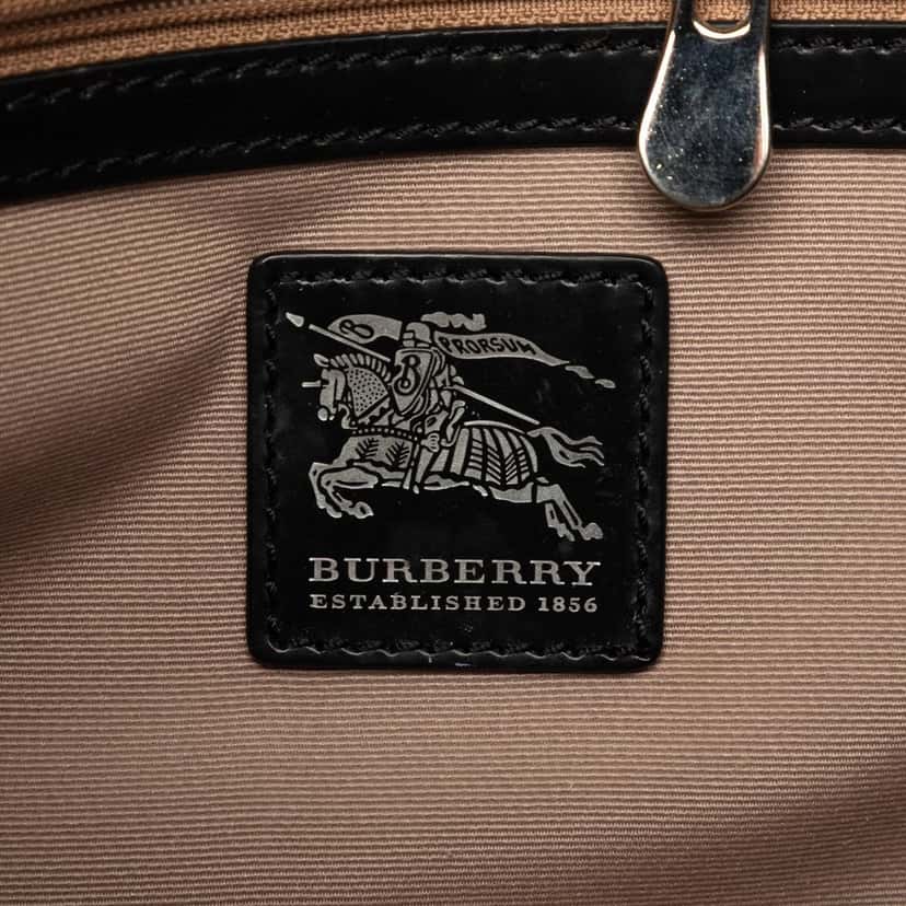 Burberry Supernova Check Coated Canvas Handbag Beige Good condition - Box View