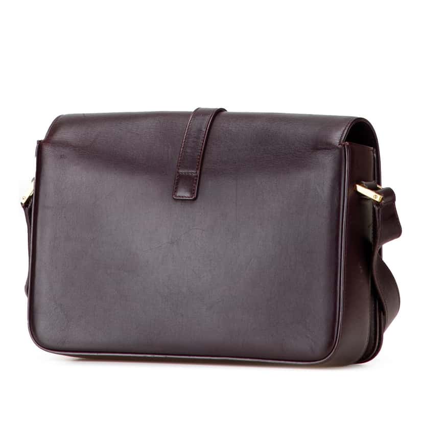 Saint Laurent Medium Leather Monogram Universite Bag Red Leather Very good condition - Back View