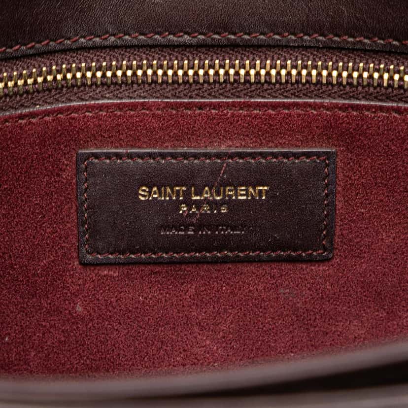 Saint Laurent Medium Leather Monogram Universite Bag Red Leather Very good condition - Box View
