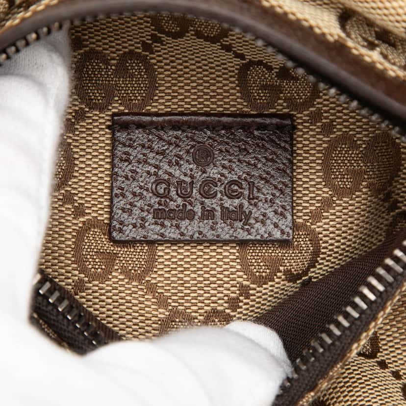 Gucci GG Canvas Double Pocket Belt Bag Beige Very good condition - Box View