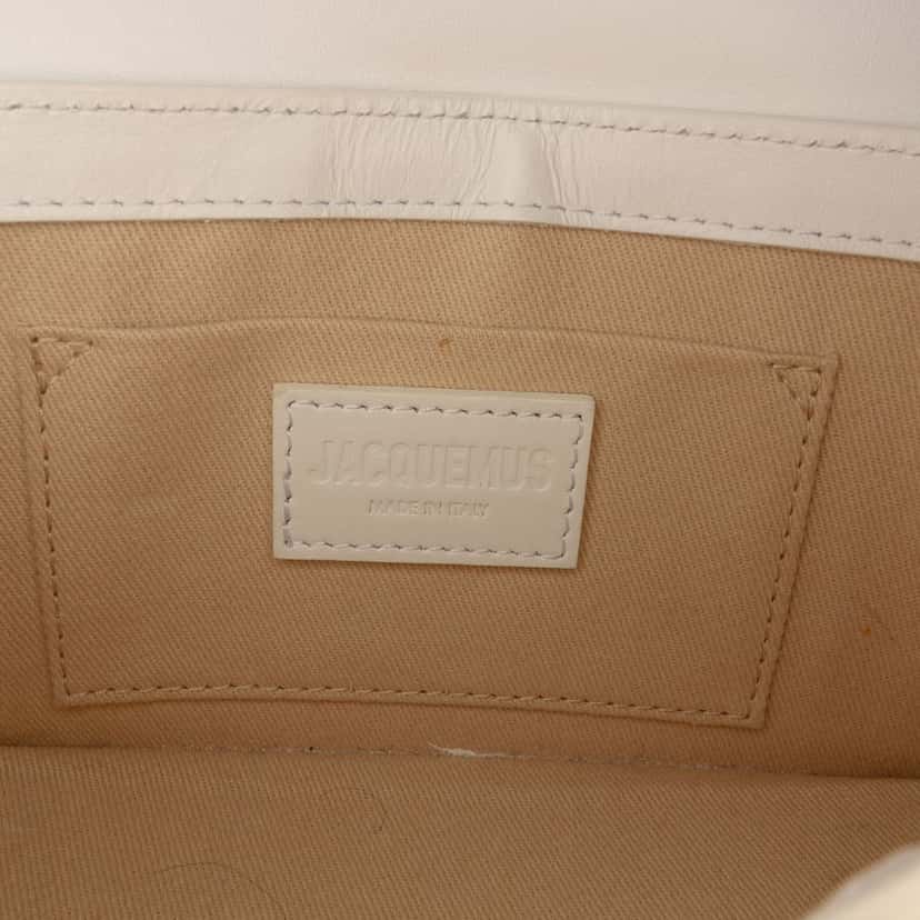 Jacquemus Smooth Calfskin Le Chiquito Long White Leather Very good condition - Box View