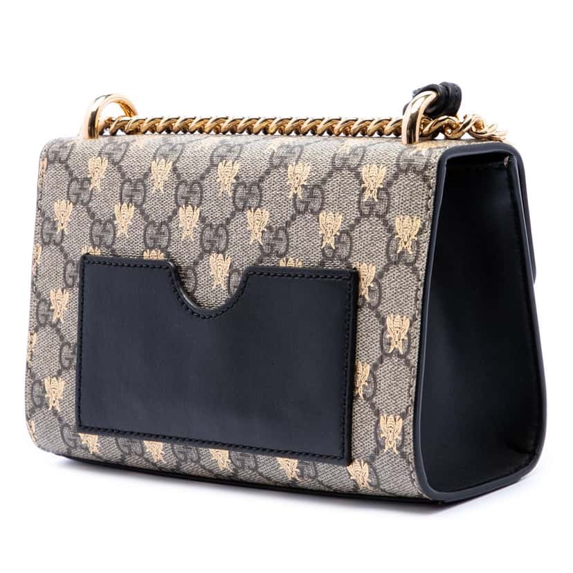 Gucci Small GG Supreme Bee Padlock Crossbody Beige Very good condition - Back View