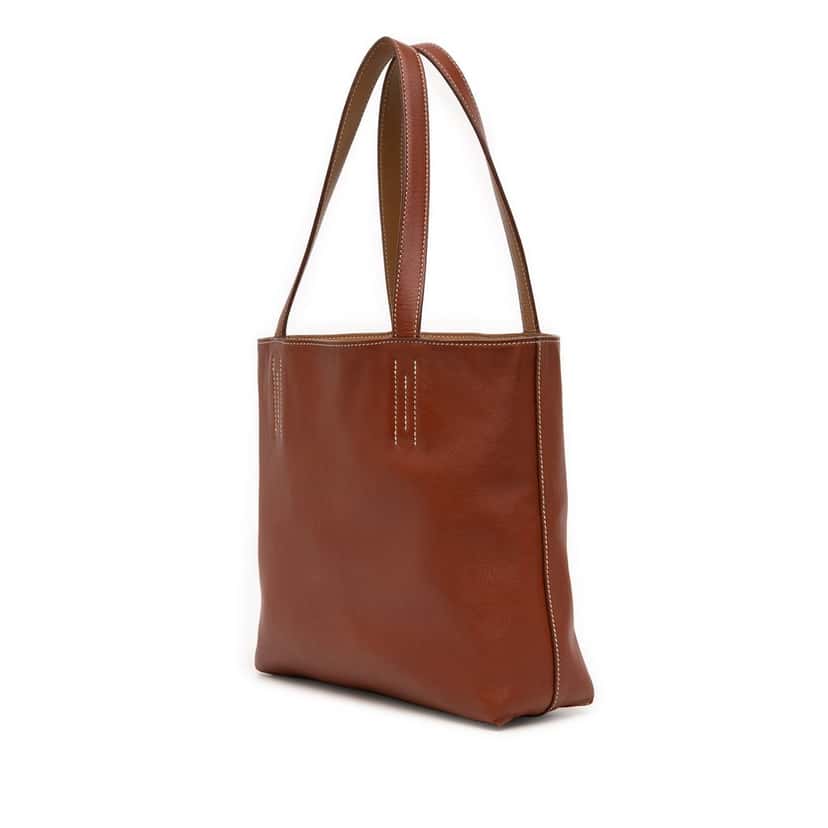 Hermès Swift and Veau Sikkim Double Sens 28 Brown Leather Very good condition - Back View