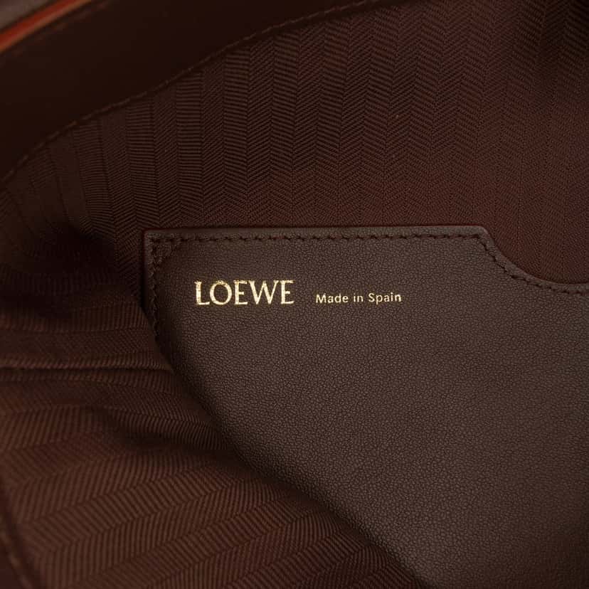 Loewe Mellow Nappa Draped Tote Brown Leather Very good condition - Box View