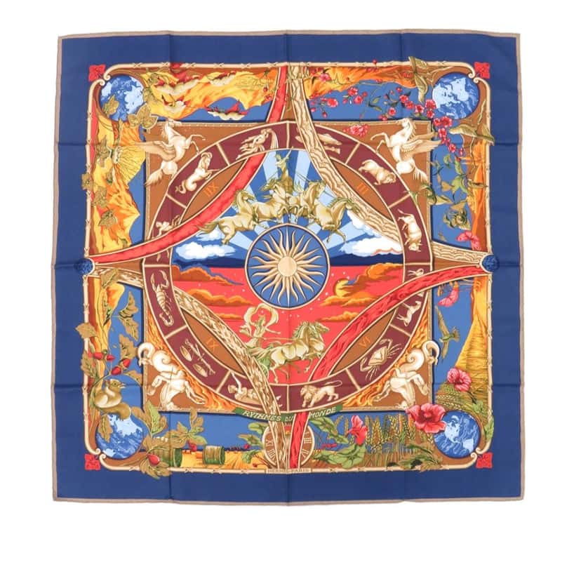Hermès Rythmes du Monde Silk Scarf 90