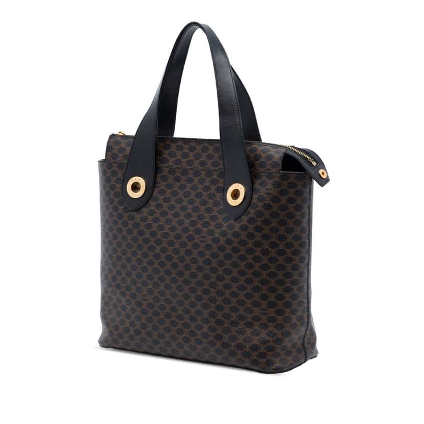 Celine Macadam Coated Canvas Tote Brown Very good condition - Back View