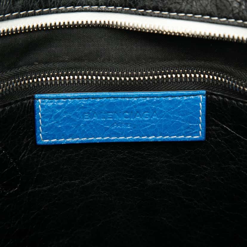Balenciaga S Lambskin Bazar Shopper Satchel Blue Leather Very good condition - Box View