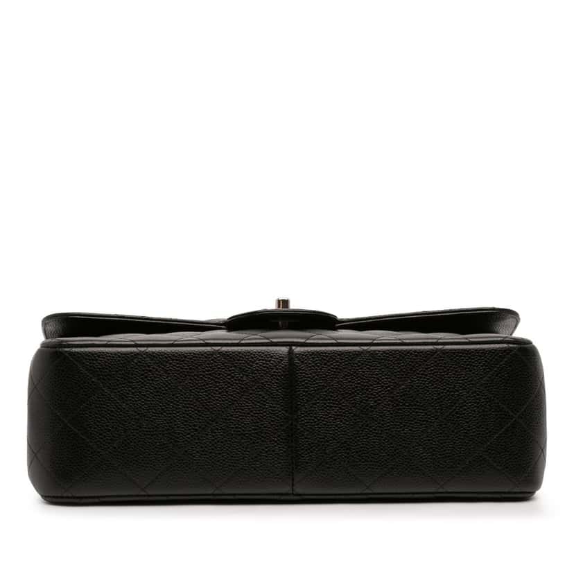 Chanel Jumbo Classic Caviar Double Flap Black Leather Very good condition - Inside View