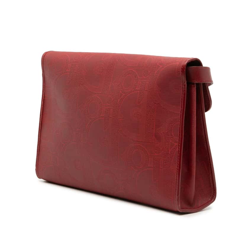 Dior Diorissimo Trotter Coated Canvas Crossbody Red Very good condition - Back View