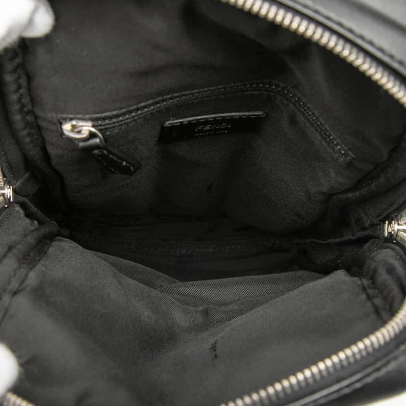 Fendi Leather and Nylon Monster Sling Bag Black Leather Very good condition - Model View