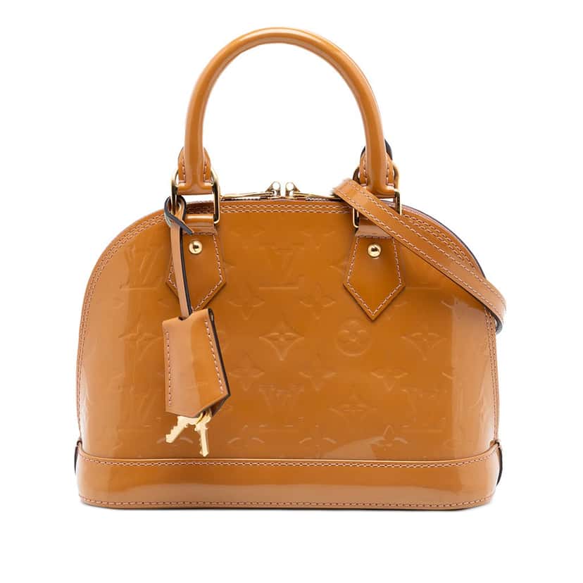 Louis Vuitton Monogram Vernis Alma BB Brown Leather Very good condition - Front View