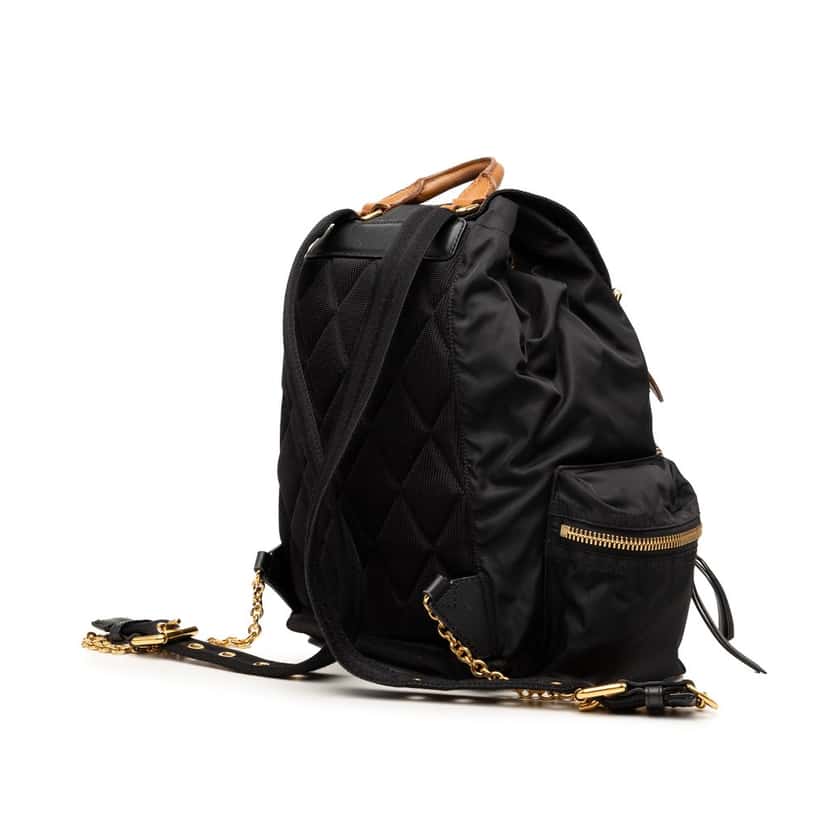 Burberry Medium Nylon Runway Backpack Black Good condition - Back View