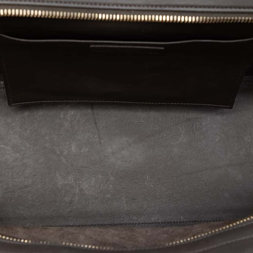 Saint Laurent Small Suede Trimmed Leather Downtown Cabas Satchel Brown Leather Very good condition - Model View