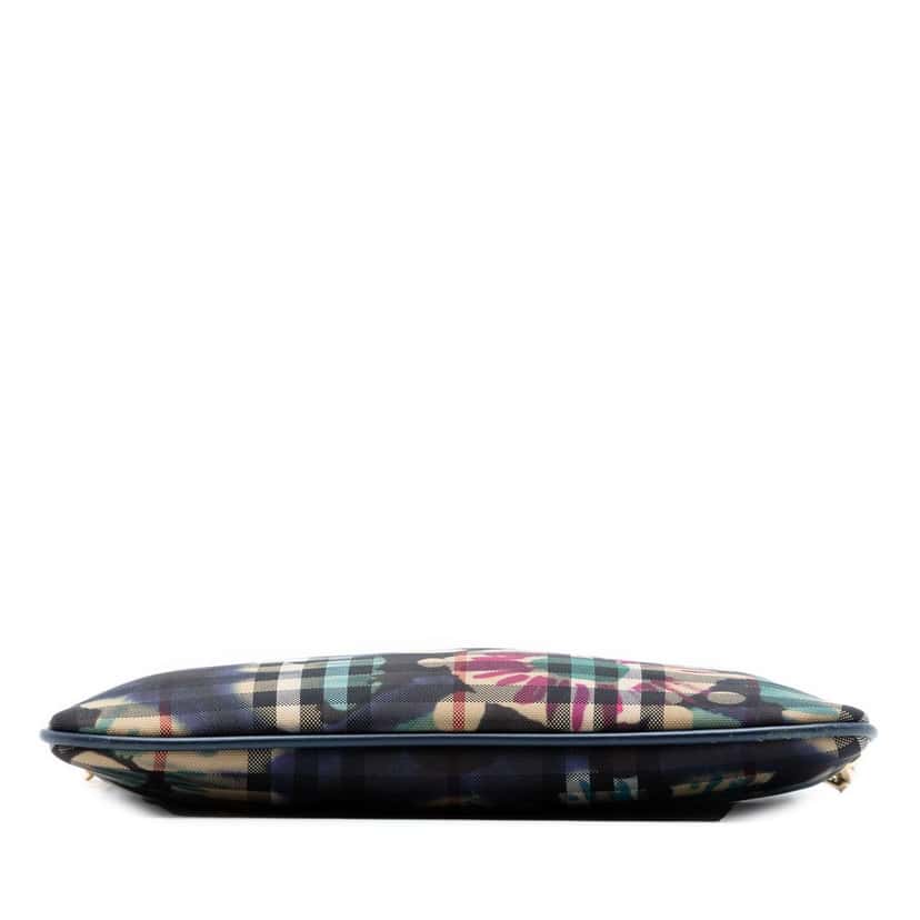 Burberry Haymarket Check Canvas Floral Print Peyton Crossbody Beige Very good condition - Inside View