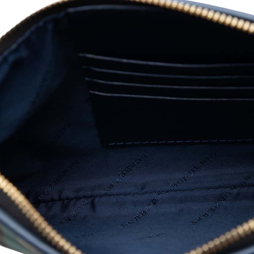 Burberry Haymarket Check Canvas Floral Print Peyton Crossbody Beige Very good condition - Model View