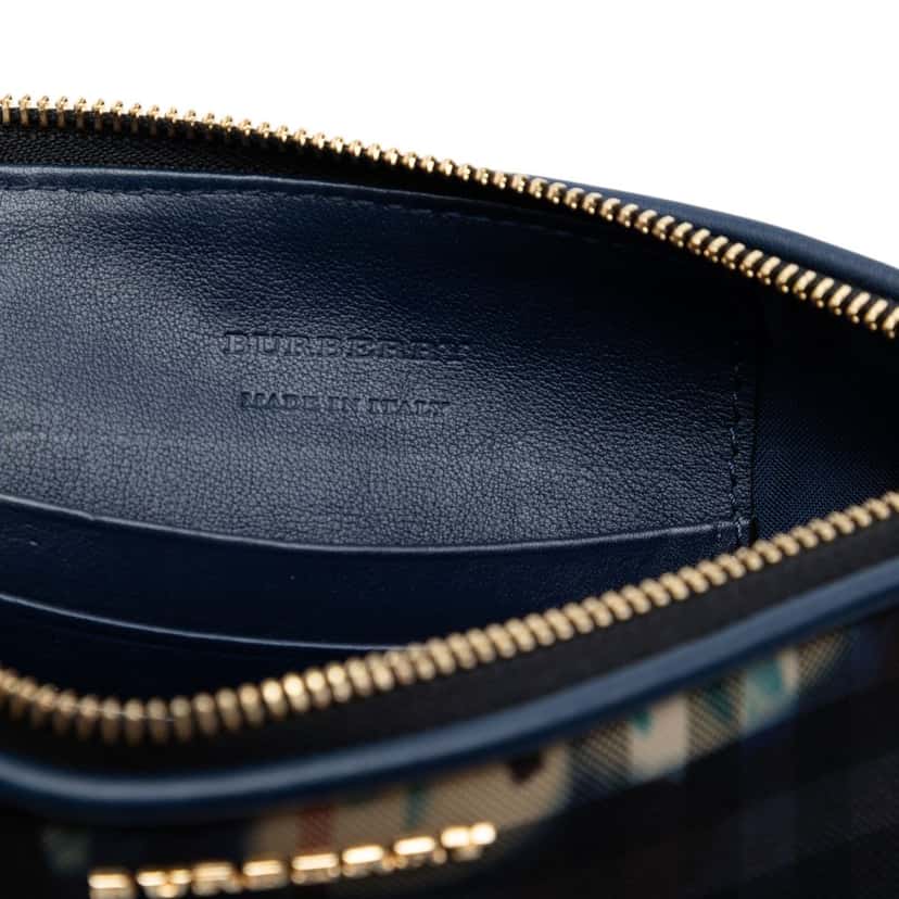 Burberry Haymarket Check Canvas Floral Print Peyton Crossbody Beige Very good condition - Box View