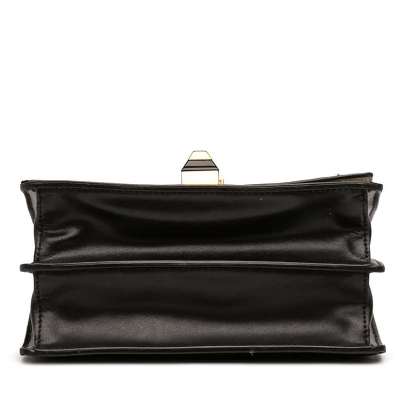 Fendi Small Zucca Embossed Leather Kan I Crossbody Brown Leather Very good condition - Inside View
