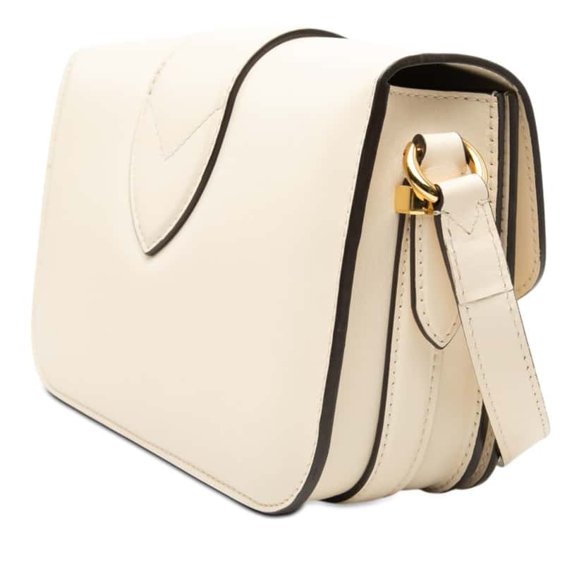 Louis Vuitton Calfskin LV Pont 9 Soft MM White Leather Very good condition - Back View